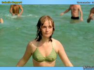 Erect Nipples In Wet Bikini Top On Isabelle Huppert - celebrity woman non nude